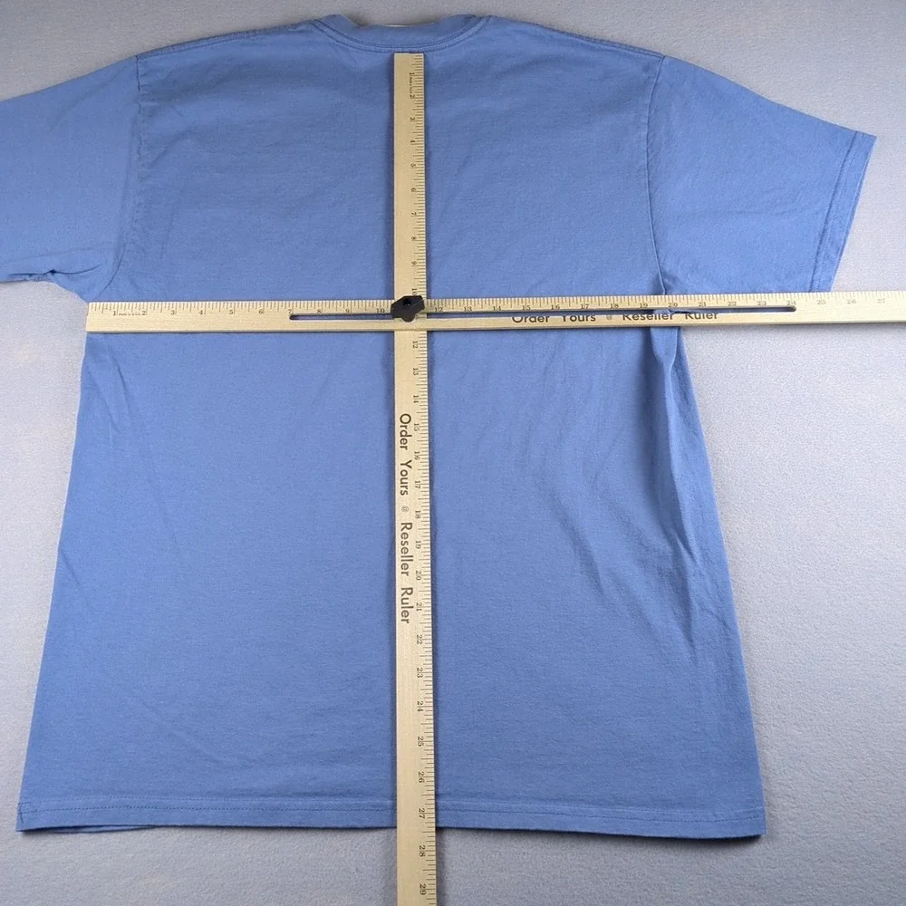 Vintage Nike Shirt Mens Large Blue Small Swoosh Embroidered Y2K Plain Basic Tee